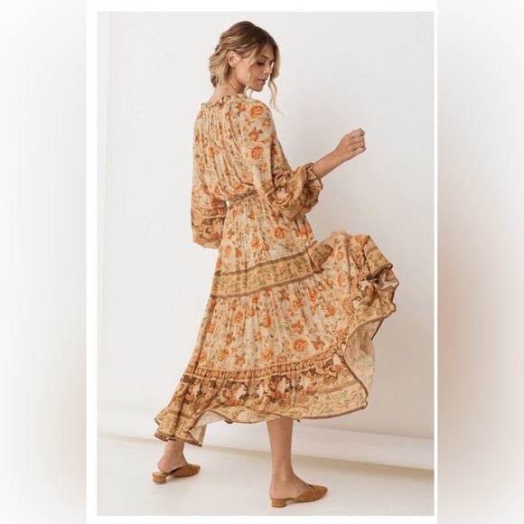 New Spell & The Gypsy Seashell Floral Dress x Free People Size Small - Yellow - Picture 2 of 9